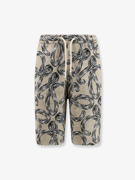 Loewe Paula's Ibiza - Terrycloth shorts with iconic print - Beigeblack