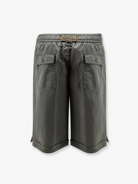 Dolce & Gabbana Cotton shorts with Logo detail - Grigio Scuro 4