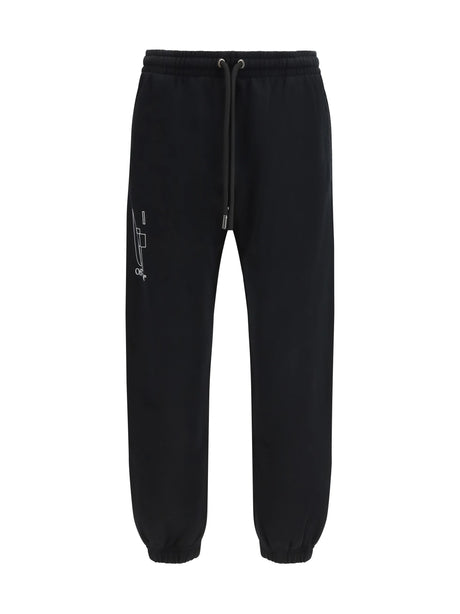 Off-White Arrow cuffed Sweatpants - Black