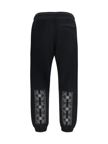 Off-White Arrow cuffed Sweatpants - Black