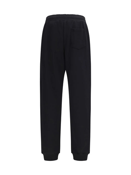 Moschino Cotton Sweatpants - Patterned Black
