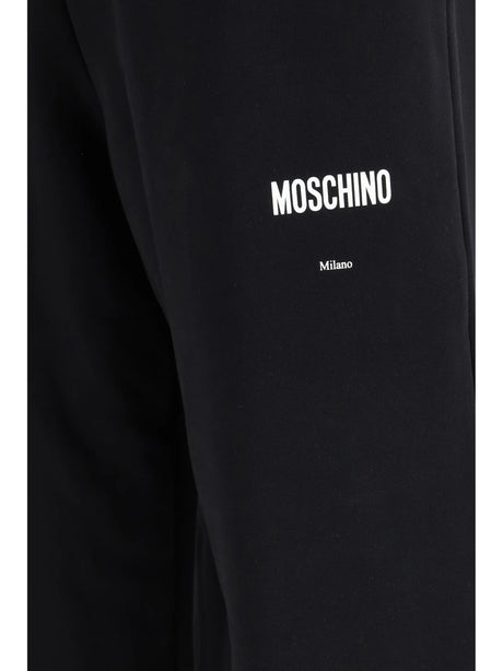 Moschino Cotton Sweatpants - Patterned Black