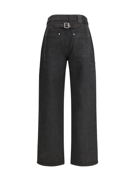 Loewe Baggy Jeans with a decorative single belt detail - Anthracite