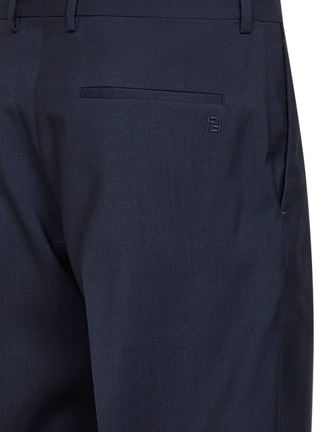 Fendi Virgin wool trousers - Dark Blu