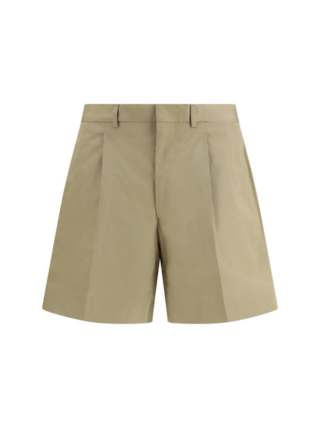 Prada Cotton Shorts - Mastice