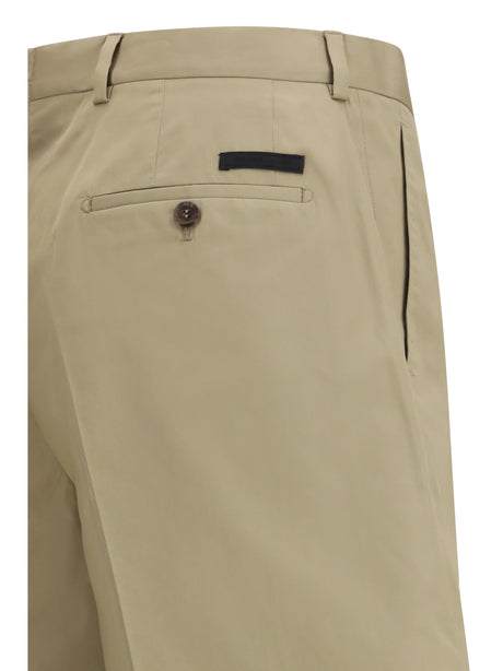 Prada Cotton Shorts - Mastice