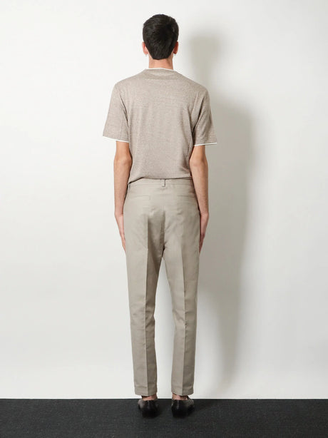 Brunello Cucinelli Cotton and linen trousers - Brownfreddo