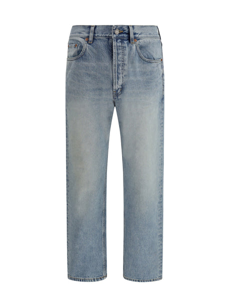 Saint Laurent Cotton Denim Jeans with stonewashed finish - Dark Purple