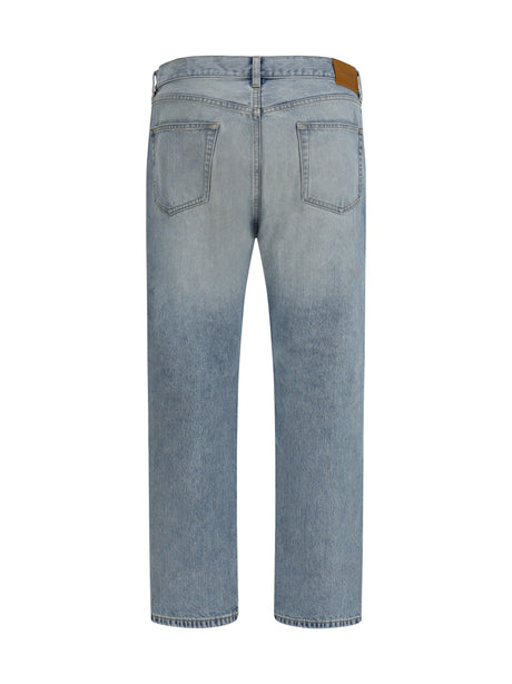 Saint Laurent Cotton Denim Jeans with stonewashed finish - Dark Purple