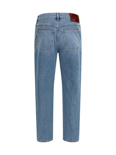 Gucci Slim-fit Pants in certified cotton denim - Light Blue