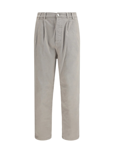 Brunello Cucinelli Stretch canvas Pants - Brown Freddo