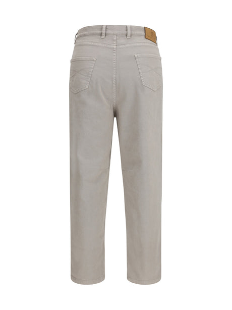 Brunello Cucinelli Stretch canvas Pants - Brown Freddo