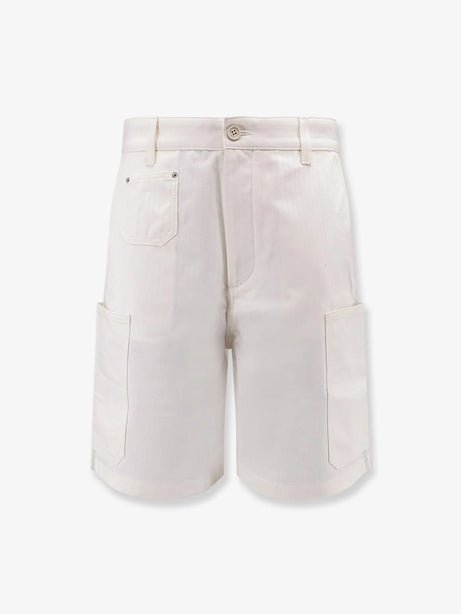 Givenchy Cotton bermuda shorts with Logo embroidery - White