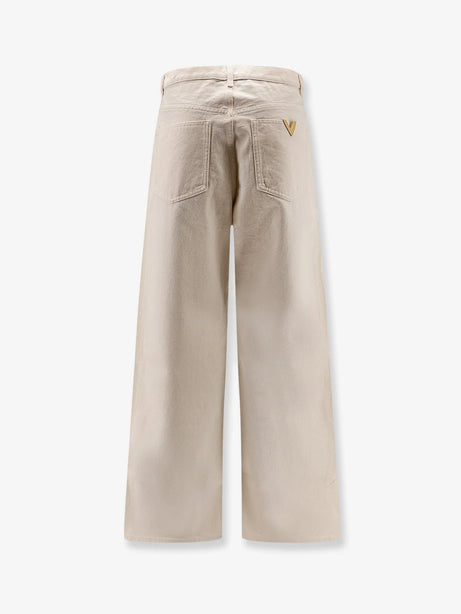 Valentino Five pockets cotton trousers - Avorio
