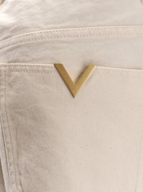 Valentino Five pockets cotton trousers - Avorio
