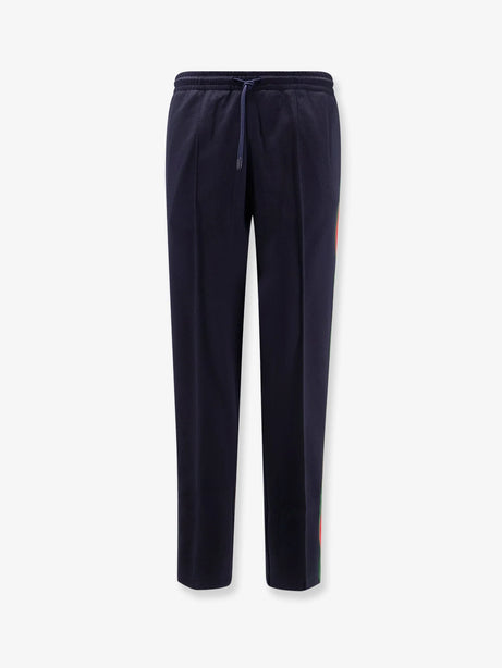 Gucci Jersey trouser with lateral Web detail - Ink Mix