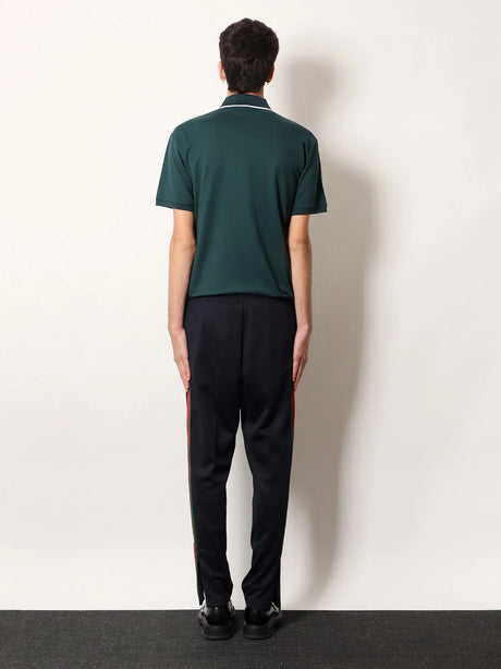 Gucci Jersey trouser with lateral Web detail - Ink Mix