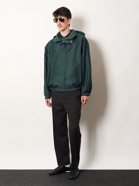 Gucci Wool trousers with Gucci detail - Dark Grey Green Mc