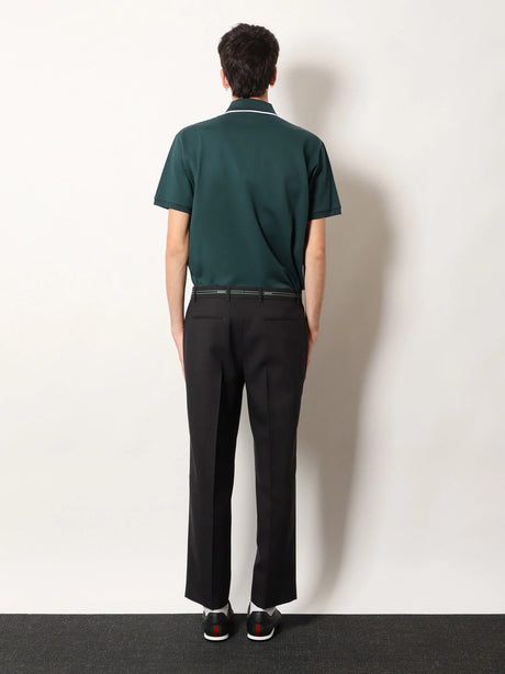 Gucci Wool trousers with Gucci detail - Dark Grey Green Mc