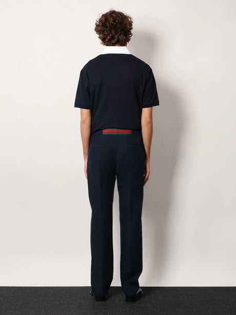 Gucci Technical Panama trousers - Night Sky