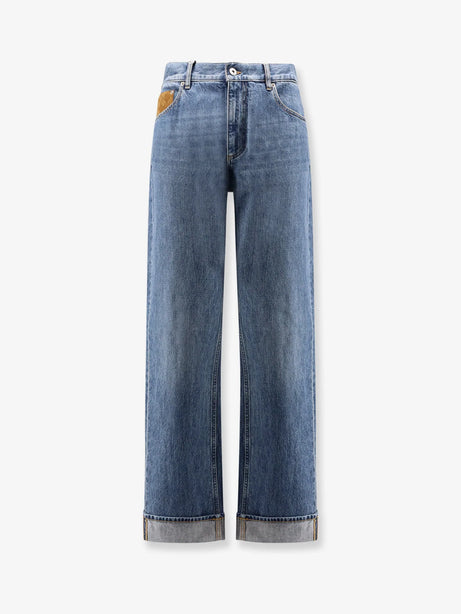 Bottega Veneta Wide leg jeans with turn up - Mid Blue