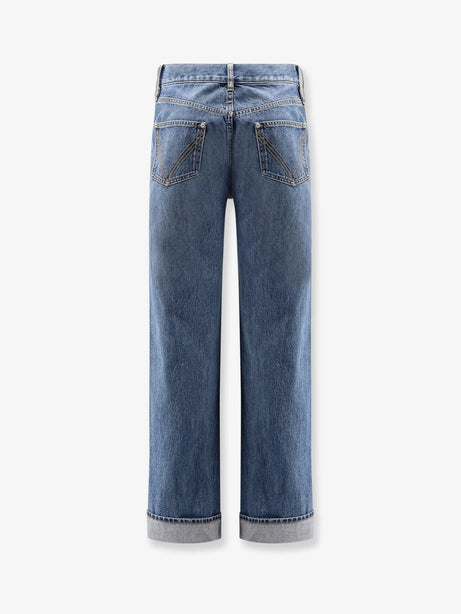 Bottega Veneta Wide leg jeans with turn up - Mid Blue