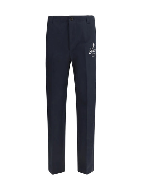 Gucci Compact cotton twill Pants - Ink