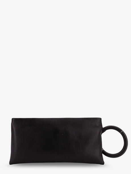 Tom Ford Aura leather clutch bag with lettering logo on the front - Black