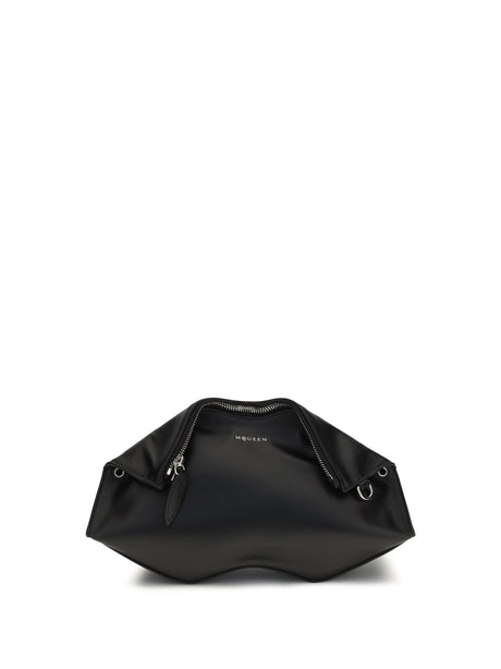 Alexander Mcqueen Manta Clutch - Black/Silver
