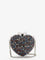 Self Portrait Crystal heart clutch bag - Multi Coloured