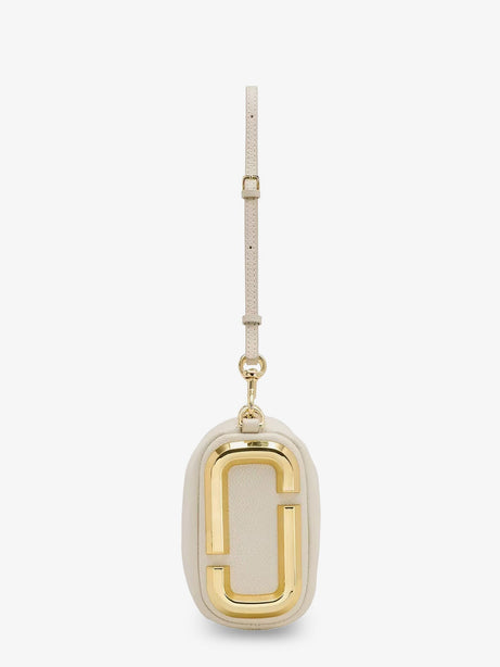 Marc Jacobs Snapshot Hammered Leather Shoulder Bag - Cloud White