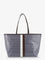 Tory Burch The Racer Tote shoulder bag in coated canvas with all-over logo - Blue
