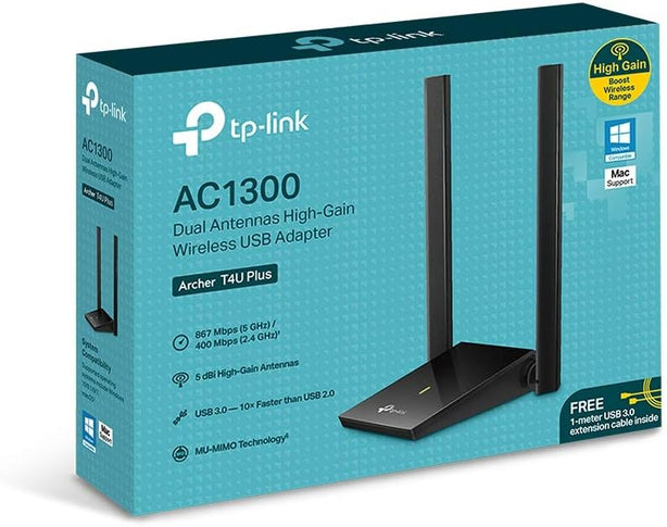 Tp-Link Archer T4U Plus Ac1300 Hg Dual Band Wi-Fi Usb Adapter