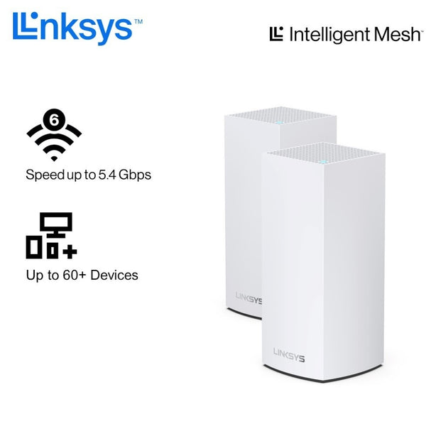 Linksys Atlas Pro6 Mx5502 Dual-Band Ax5400 2 Pack