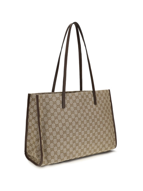 Gucci Large Londra Tote Bag - Vintag.Sand/Dk Brown