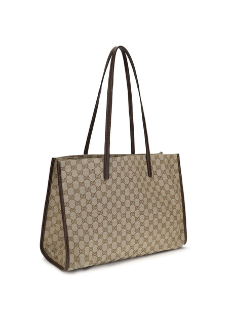 Gucci Large Londra Tote Bag - Vintag.Sand/Dk Brown