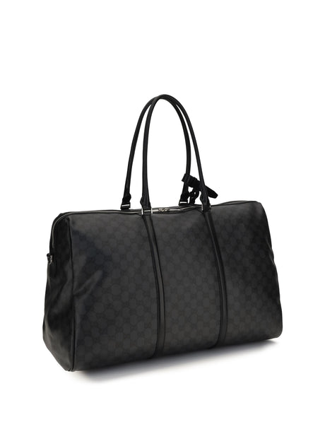 Gucci GG Travel Bag with Web stripe - Black/Black