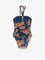 Zimmermann Aster nylon one piece swimsuit with paisley print - Navy Jacobean