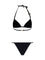 Dolce & Gabbana Triangle Bikini with gold plaque - Black