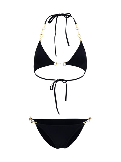 Gucci Stretch jersey Bikini with Horsebit - Black