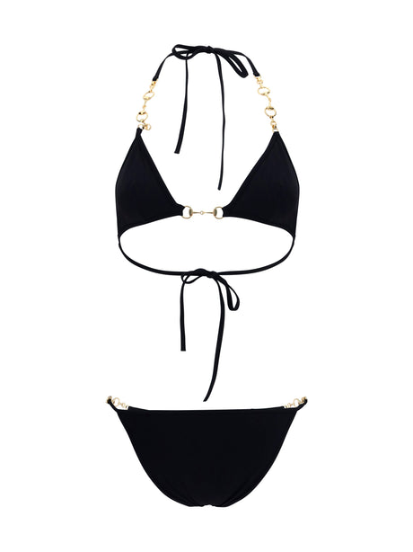 Gucci Stretch jersey Bikini with Horsebit - Black
