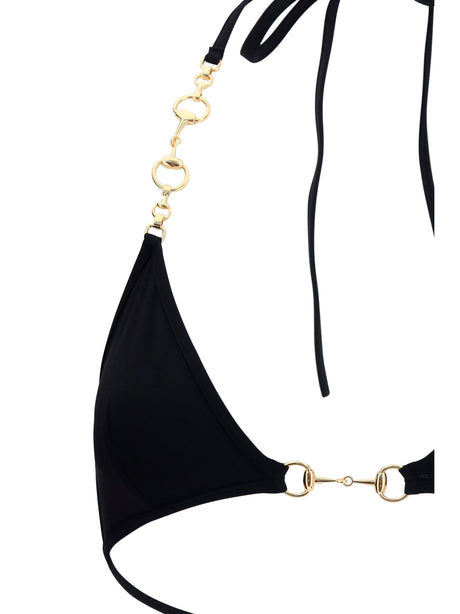 Gucci Stretch jersey Bikini with Horsebit - Black