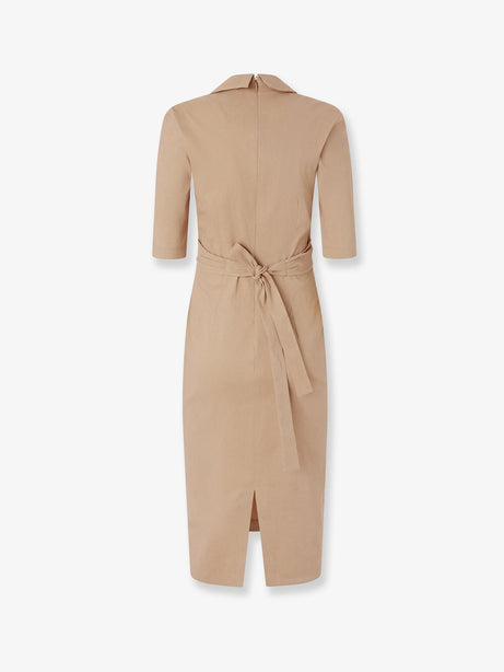 Pinko Allyson stretch linen and viscose dress - Beige