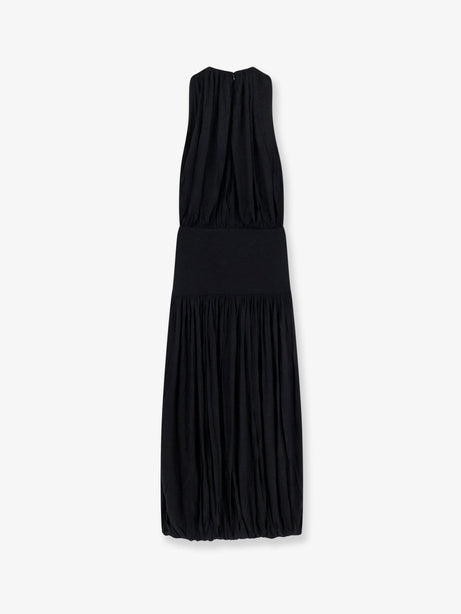 Toteme Soft Gathered viscose dress - Black