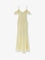 Self Portrait Striped satin long dress - Yellow