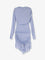 Self Portrait Gathered jersey mini dress - Blue