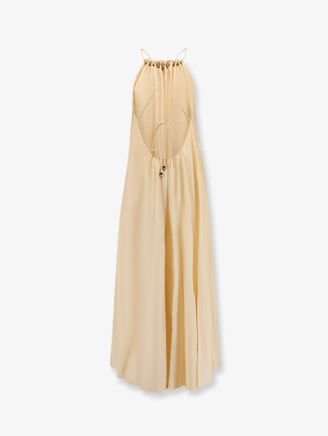 Zimmermann Aster silk long dress - Cream
