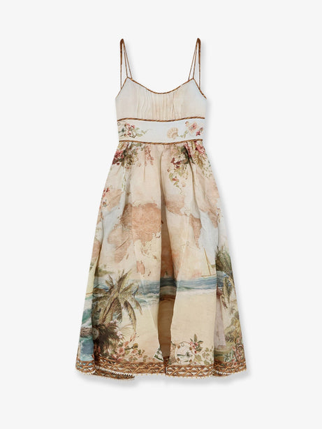 Zimmermann Mahon linen dress - Multicolor