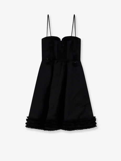 Zimmermann Luna linen and silk blend mini dress - Black