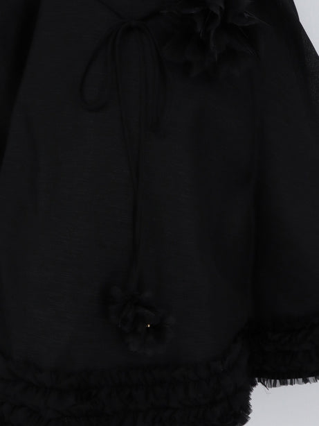 Zimmermann Luna linen and silk blend mini dress - Black
